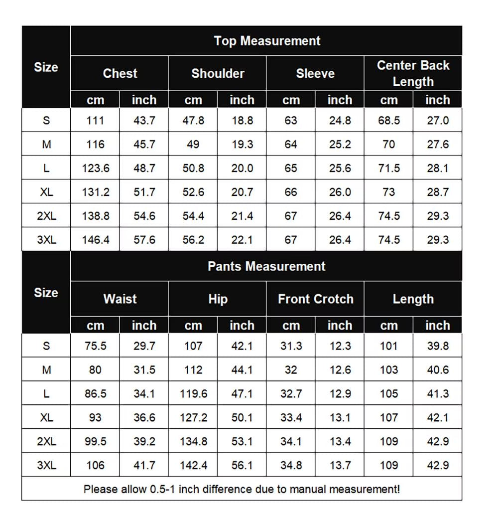 Mens Jogger Sets Casual Full Zip Jogging Sweat Suit Workout Sports Set Sportswear Gym Track Suit