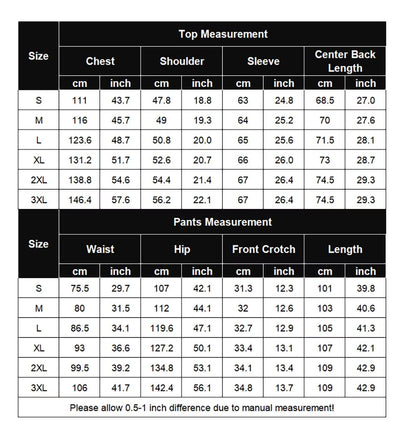 Mens Jogger Sets Casual Full Zip Jogging Sweat Suit Workout Sports Set Sportswear Gym Track Suit